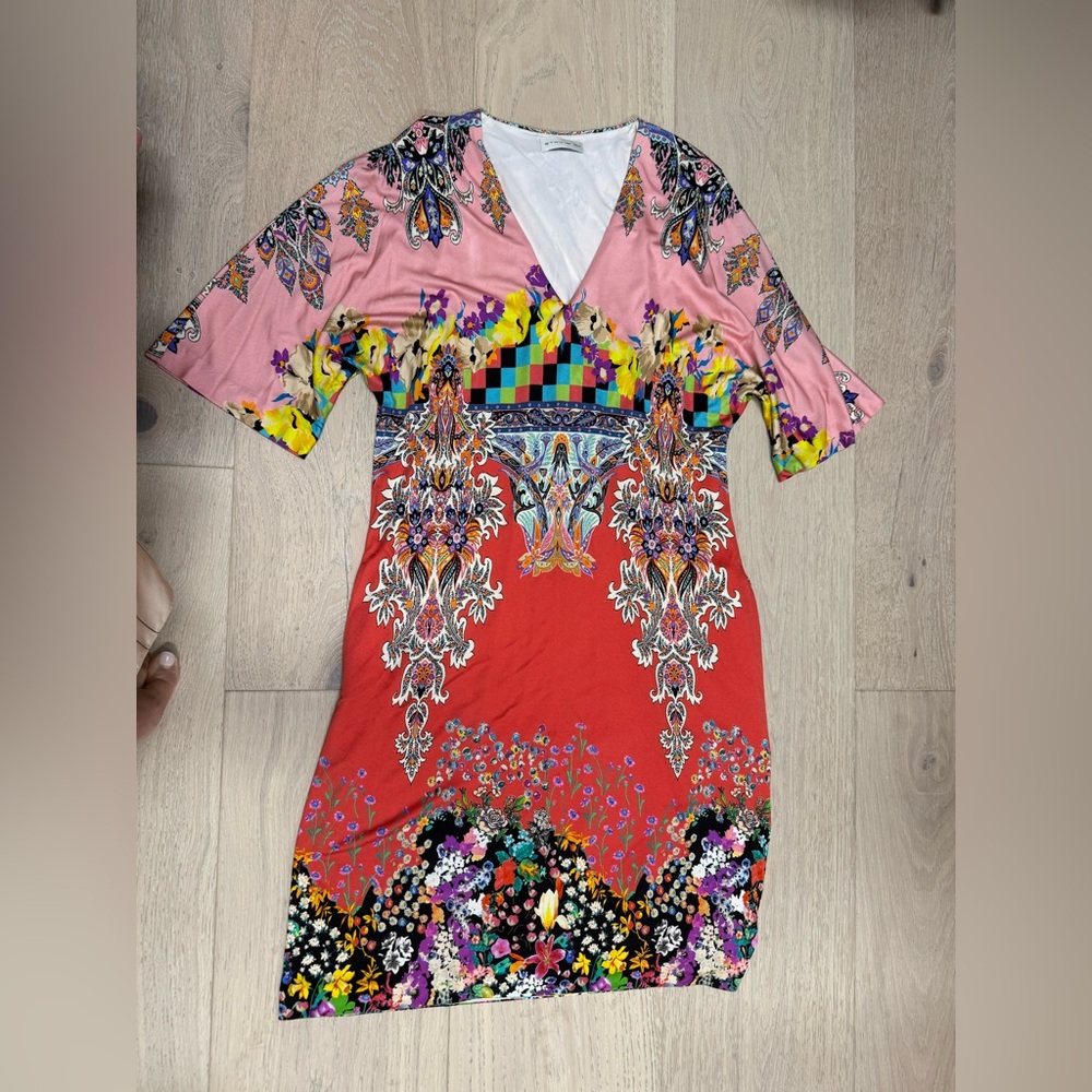 Etro Multicolor Floral Midi Dress